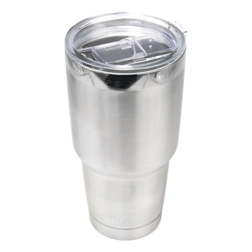 DRINCO® 30 oz Insulated Tumbler with Spill-Proof Lid & 2 Straws (Brushed)